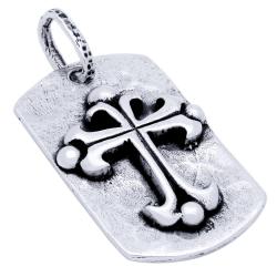 Pandant argint 925 placuta identificare cu cruce [0]